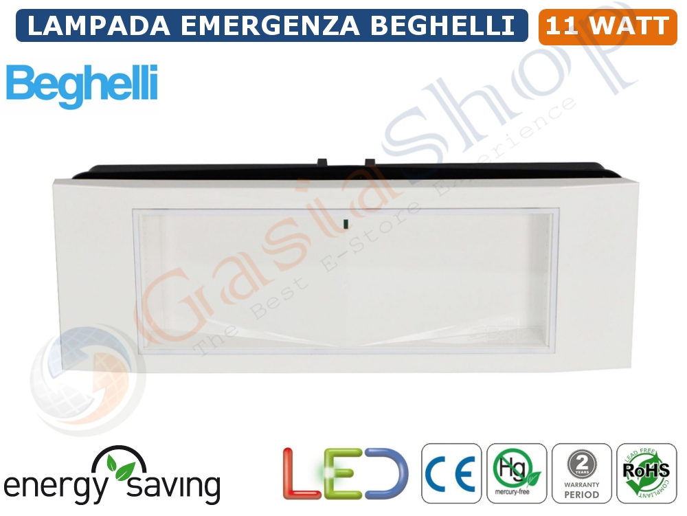 Lampada Emergenza Beghelli Da Incasso.Lampada Led Di Emergenza Beghelli 11w Autonomia 8 Ore