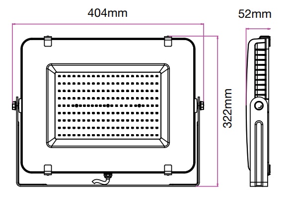 Faro led proiettore ultraslim nero per esterno 150 W modello v-tac pro  VT-150 - Vendita online